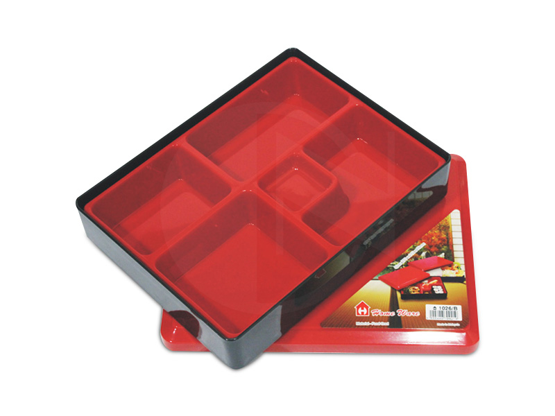 HW-1026/B<br>Bento Lunch Box (Red/Trans)<br>Bento 餐盒