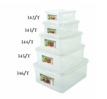BW-342/T~345/T <br>Trans. Rect. Freezer Container <br>透明储存盒