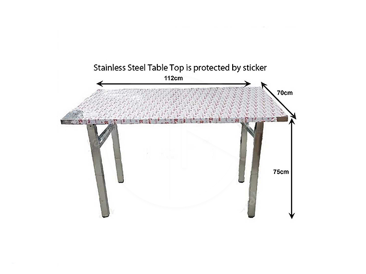 TS0554<br>Stainless Steel Rectangular Table<br>(弹簧) 长型桌