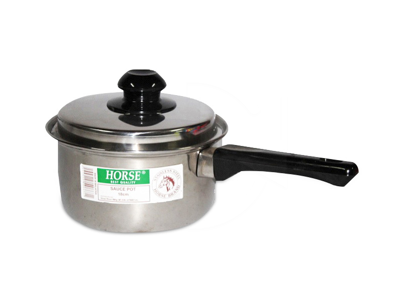 4218,4220,4222HO<br>S/Steel Sauce Pot (18.0)<br>长柄钢锅 (青马)