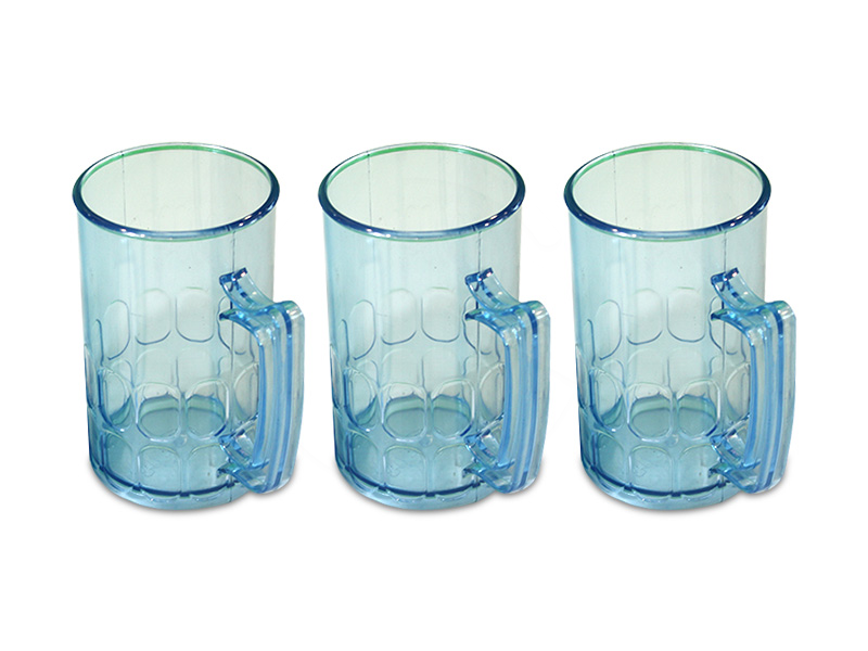 MO-1014PP-B<br>14oz Plastic Honey Cup (Pp)-Blue<br> 十四盎司蒙胶耳杯