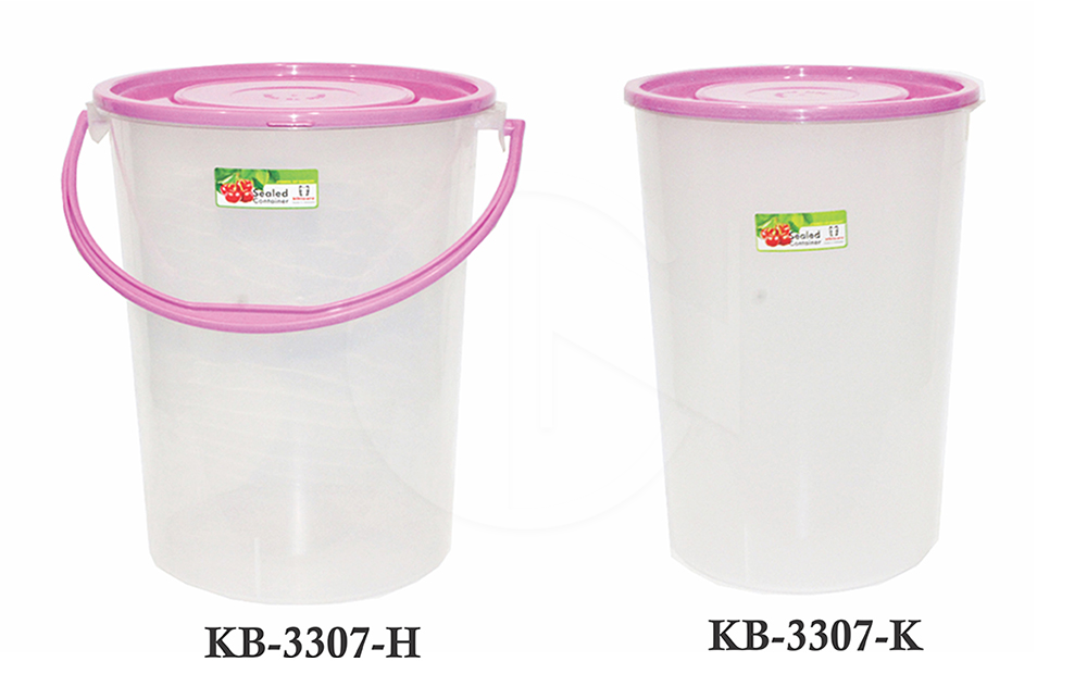 KB-3307-H,KB-3307-K<br>21L Round Container W/Handle <br> 21L 单耳吊盖桶