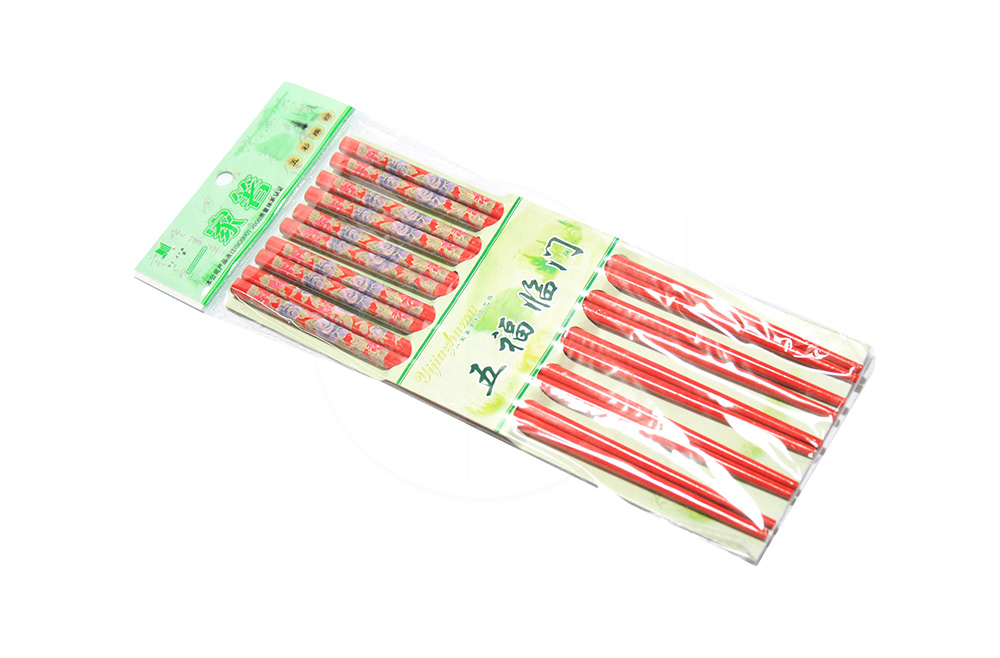912<br>5 Pair Chopstick<br>5对庄 红尖尾筷子