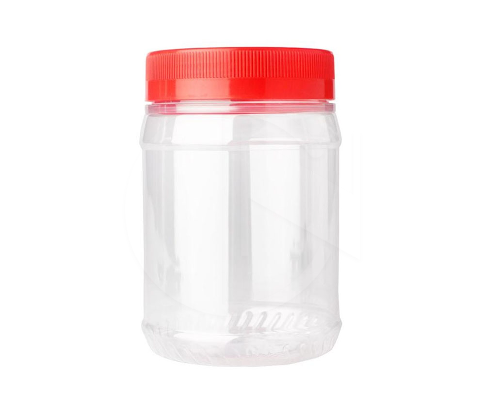 3020PET<br>1600ml Pet Container<br>红 盖 圆 糖 罐