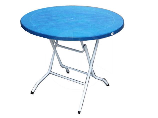 CSK-2288,CSK-2288 / BL<br>BLUE -Round Table + Leg<br>蓝色 -圆型胶桌子 + 铁脚