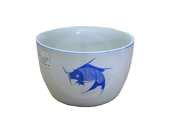RC40<br> Porcelain Rice Bowl<br>饭 盅 (蓝 鲤)