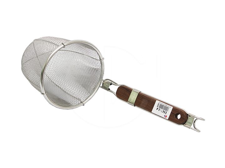 HC-14<br>Japan Style Wooden Handle MEE Strainer<br>日式梨木柄钢面捞