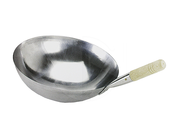 4538C,4543C<br>Deep Shape Wok (Wood Handle)<br> 特深钢鼎 (加木柄)