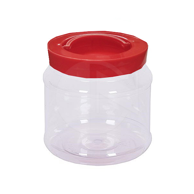 3017H,3018H-PET<br>Pet Container W/Handle<br>红吊耳盖圆糖罐