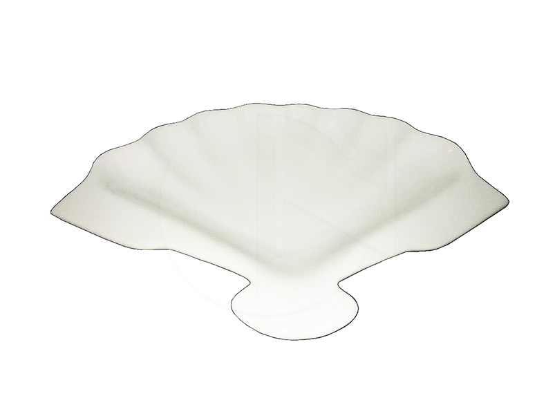 160-161<br>Fan Shape Dish<br> 扇碟 (特白瓷)