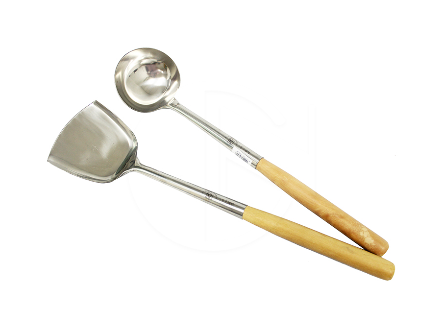 MS-13,MB-12<br>Wooden Handle Turner, Ladle<br>干锅铲,锅壳