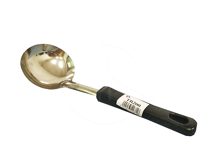 TB200,TB201<br>S/Steel Ladle/Shovel<br>圆黑柄钢圆柄汤壳/鼎匙