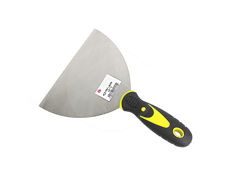 QW-15<br>Yellow Plastic Handle S/S Scrapper<br>黄胶柄油灰刀