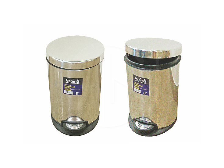 VE2808,VE2812<br>S/S Round Pedal Dustbin<br>圆型脚踏垃圾桶