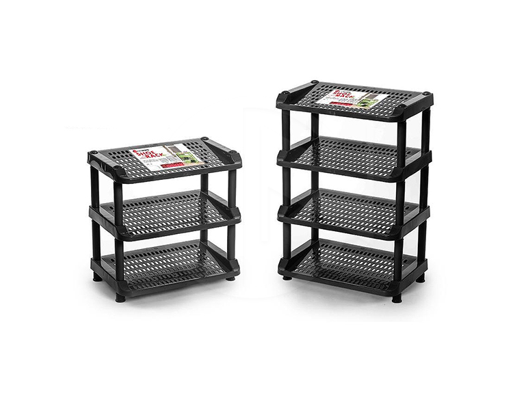 E146/3(B),E146/4(B)<br>Tier Plastic Shoes Rack - Black<br>黑色鞋架