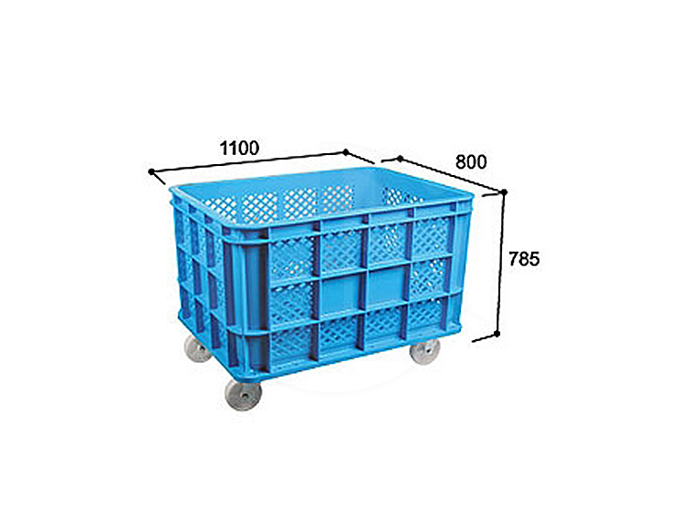 MS-6400HW<br>Holes W/Wheeled Container<br>有 洞 有 轮 工 业 篮