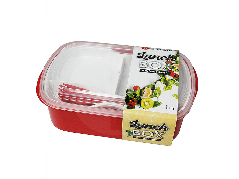 E1235<br>Lunch Box With Fork & Spoon<br>便当盒