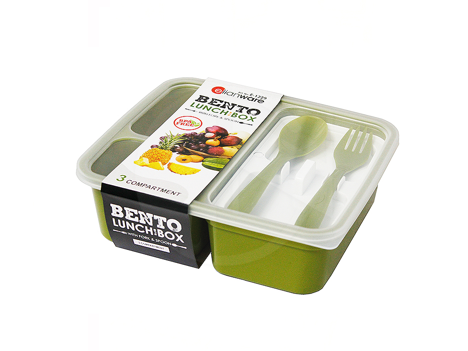 E1229<br>Lunch Box With Fork & Spoon<br>便当盒