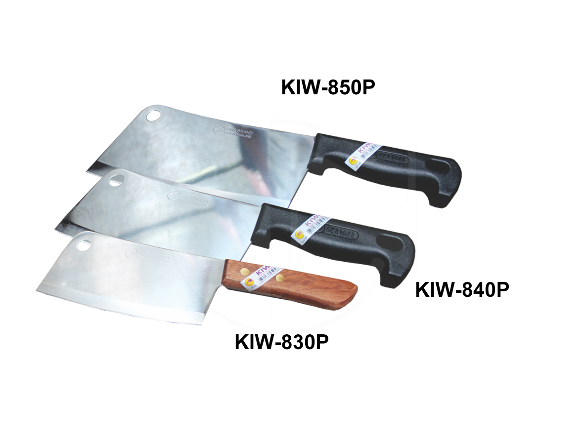 KIW-830P ~ KIW-850P<br>THAI Chopper Knife Plastic Handle<br>KIWI胶柄坎骨刀(泰国牌)