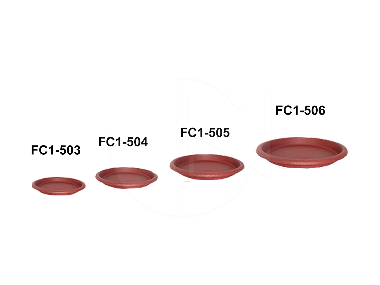 FC1-503 ~ FCI-506<br>Plastic Flower Pot Tray-Dark Brown<br>胶花盆托盘