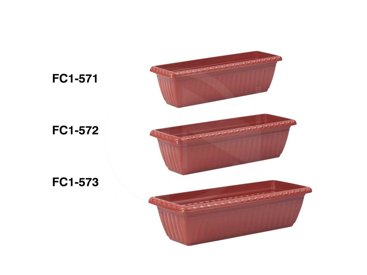 FC1-571 ~ FC1-573<br>Plastic Flower Pot (-Dark Brown)<br>胶花盆