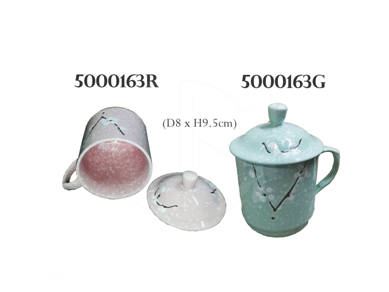 5000163R,5000163G<br>Cup With Lid<br>梅花盖杯