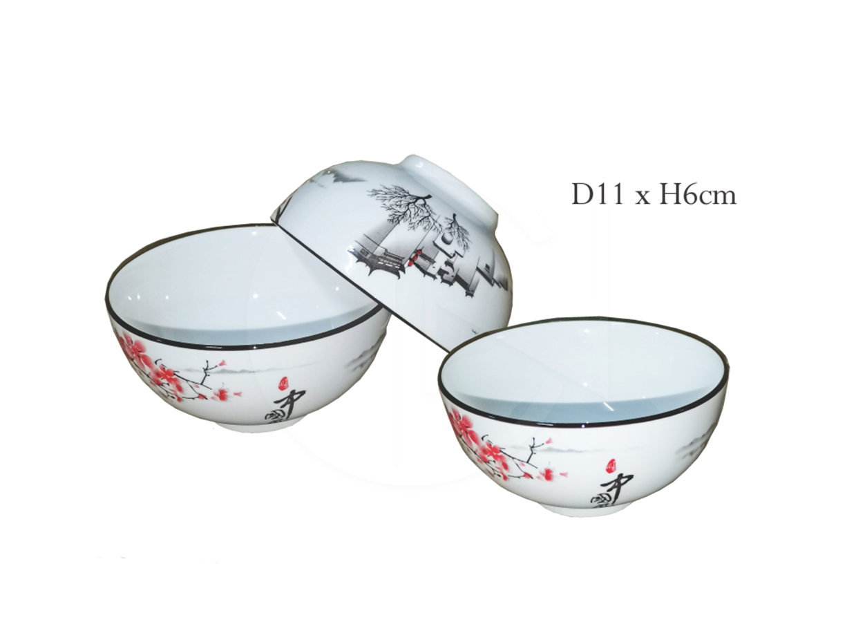 521045<br>Rice Bowl<br>江南水乡直口碗