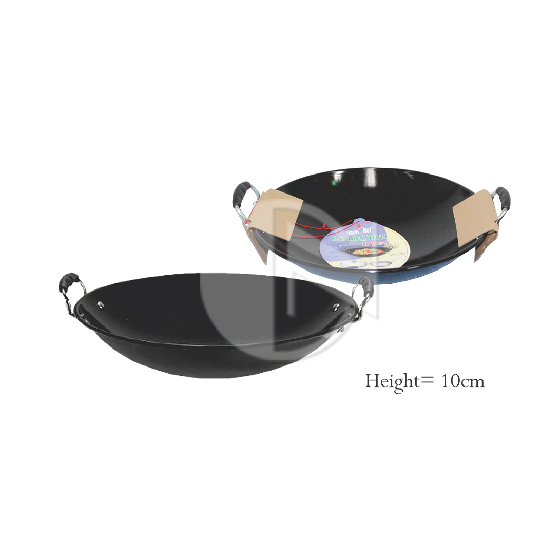 BNW-37~BNW-49<br>Black Enamel Wok<br>厚装黑搪瓷鼎