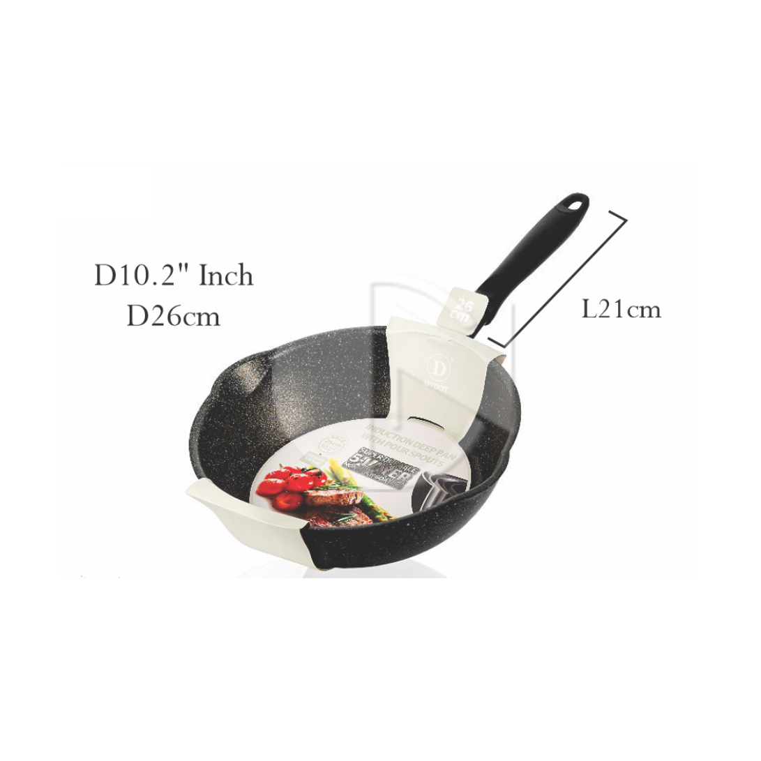 VD2026<br>Induction Deep Pan With Pour Spouts<br>不沾煎鼎