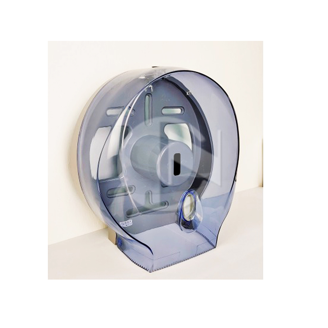 AR1008<BR>Round Jumbo Roll Tissue Dispenser -Light Blue<br>圆形卫生纸分配器-透明浅蓝