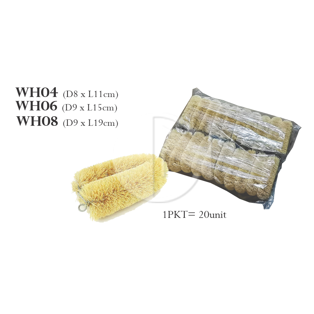 WH-04,06,08<br>6"  White Brush - Sri Lanka<br>6" 白棕刷